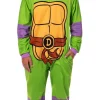 Teenage Mutant Ninja Turtles Mens' Adult Hooded Union Suit TMNT Character 1PC Costume Sleep Pajama Lounge