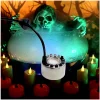 TETOU Halloween Party Mist Maker, Fog Machine Atomizer with 12 LED Color Changing Lights for Water Feature Halloween Chr