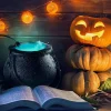 TETOU Halloween Party Mist Maker, Fog Machine Atomizer with 12 LED Color Changing Lights for Water Feature Halloween Chr