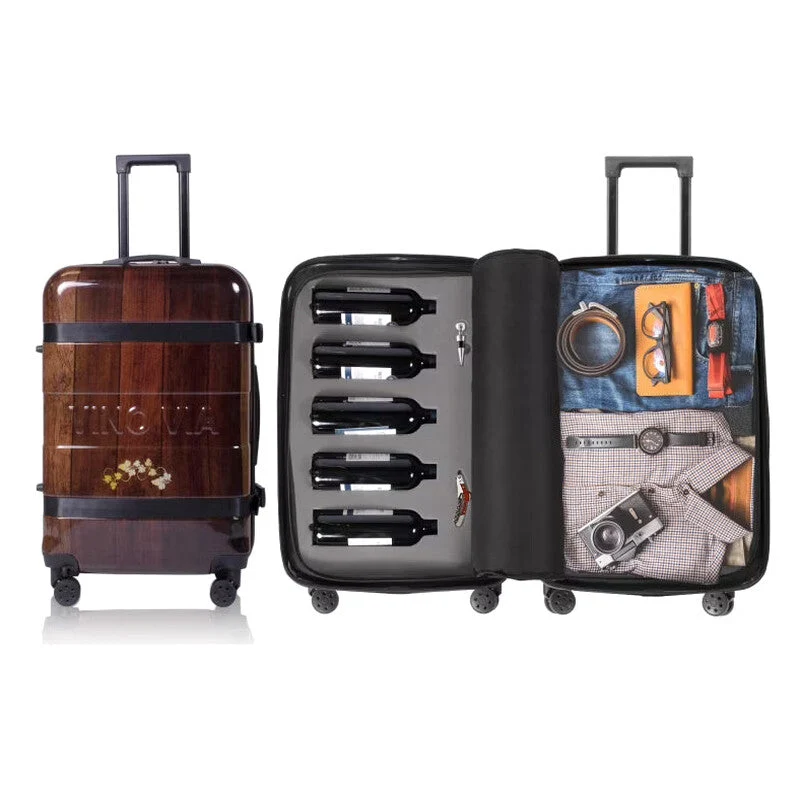Vino Via 10-Bottle Wine Luggage With TSA Lock And Anti-Theft Zippers