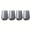 Thyme & Table 13.5 fl oz Smoke Angled Stemless Wine Glasses, Set of 4