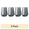 Thyme & Table 13.5 fl oz Smoke Angled Stemless Wine Glasses, Set of 4