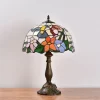 Tiffany Style Stained Glass Hummingbird Table Lamp 12in Shade, 18in Tall