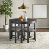 Tobey Harrisburg 5-Piece Round Dining Set, Table 29.6H x 41.3W x 41.3D, Chair 28.75H x 16.5W x 16.5D