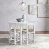 Tobey Harrisburg 5-Piece Round Dining Set, Table 29.6H x 41.3W x 41.3D, Chair 28.75H x 16.5W x 16.5D