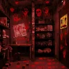 Toodour Halloween Bloody Window Clings Posters, Bloody Handprint Sticker Party Decoration for Haunted House Door Creepy