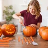Topsome Halloween Pumpkin Carving Kit, 12 Pcs Professional Heavy Duty Pumpkin Carving Set, Stainless Steel Double-side S