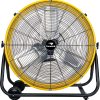 Tornado 24 Inch High Velocity 3-Speed Drum Air Circulator Fan, 7800 CFM, Yellow - HI-FAN-DRUM24-1P
