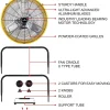 Tornado 24 Inch High Velocity 3-Speed Drum Air Circulator Fan, 7800 CFM, Yellow - HI-FAN-DRUM24-1P