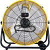 Tornado 24 Inch High Velocity 3-Speed Drum Air Circulator Fan, 7800 CFM, Yellow - HI-FAN-DRUM24-1P