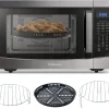 TOSHIBA 4-in-1 Countertop Microwave Oven, 1.5 Cu Ft, 1000W, Silver - ML-EC42P(SS)