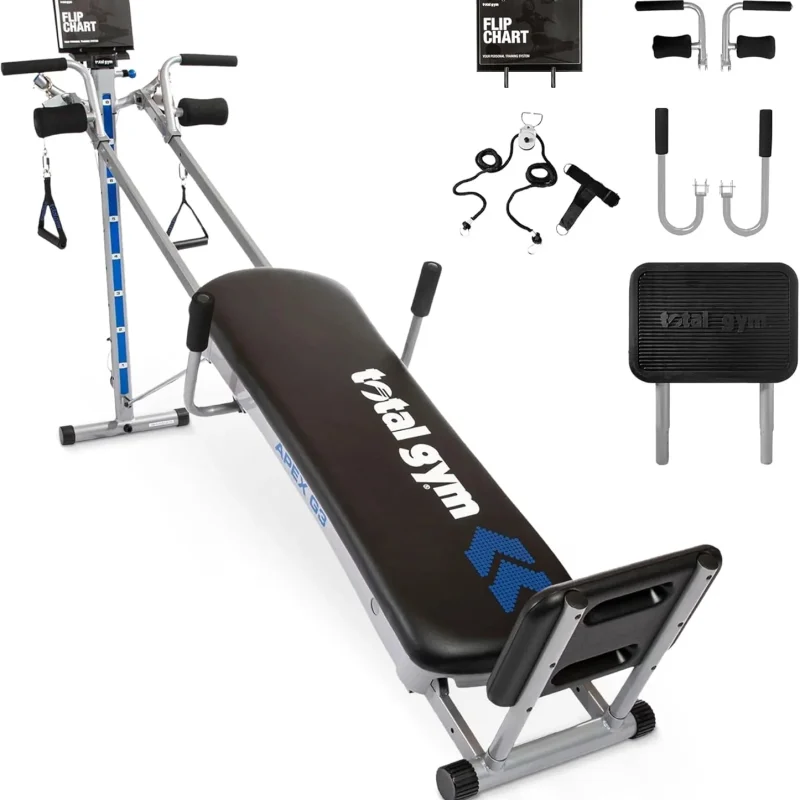 Total Gym Full Body Workout System, 8 Resistance Levels, Black - APEX