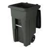 Toter 32 Gallon Green Trash Can With Quiet Wheels And Attached Lid - ANA32-55410