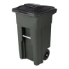 Toter 32 Gallon Green Trash Can With Quiet Wheels And Attached Lid - ANA32-55410