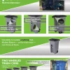 Toter 32 Gallon Greenstone Trash Can With Quiet Wheels And Attached Lid, 24.25 in D x 19.75 in W x 37.5 in H - ANA32-554