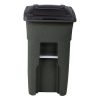 Toter 32 Gallon Greenstone Trash Can With Quiet Wheels And Attached Lid, 24.25 in D x 19.75 in W x 37.5 in H - ANA32-554