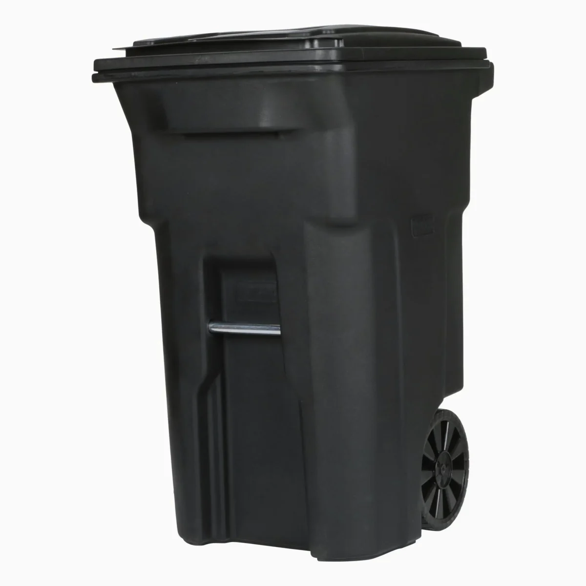 Toter 64 gal. Black Wheeled Trash Can With Lid - 25564-W2BLK