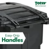 Toter 64 Gallon Black Outdoor Trash Can With Wheels And Lid