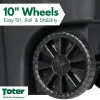 Toter 64 Gallon Black Outdoor Trash Can With Wheels And Lid