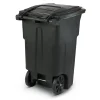 Toter 64 Gallon Black Outdoor Trash Can With Wheels And Lid
