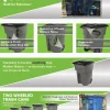Toter 96 Gallon Trash Can With Smooth Wheels And Lid