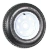 Trailer Tire & Wheel Combo ST205/75D15 Load Range C White Spoke Rims 2-Pack