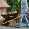 True Temper Steel Wheelbarrow 6 cu. ft. With Never Flat Tire And Steel Handles - R6STFFEC