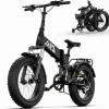 TST 4.0 Fat Tire Foldable Electric Bike, 48V 13Ah, 750W, 20 inch, Black