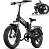 TST 4.0 Fat Tire Foldable Electric Bike, 48V 13Ah, 750W, 20 inch, Black