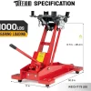 TUFFIOM Hydraulic Transmission Jack, 1,000 lb Capacity, 6.7 in. to 26.4 in., Red