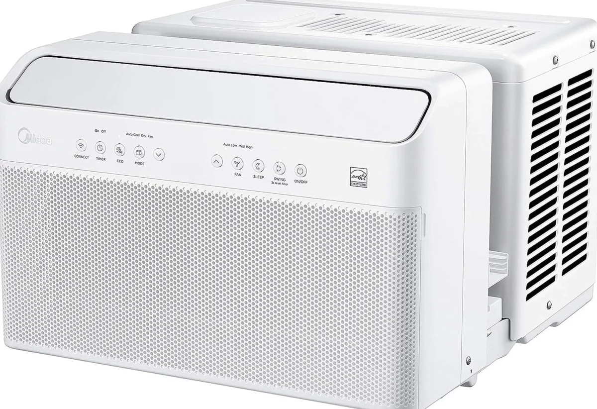 Midea U-Shaped Inverter Window Air Conditioner 12,000 BTU, White - MAW12V1QWT-cr