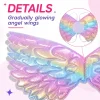 Unicorn Costume for Girls, Tutu Skirt Wings Unicorn Headband Princess Outfit for Birthday Halloween Christmas Cosplay Dr