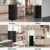 Upstreman 4.0 Cu.Ft Double Door Mini Fridge With Freezer, Black - BR401
