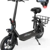 URBANMAX Electric Scooter With Seat, 450W, 22 Miles, Black - C1