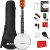 Vangoa 5-String 38 Inch Resonator Banjo Kit, Brown - VBJ-40