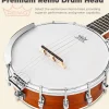Vangoa 5-String 38 Inch Resonator Banjo Kit, Brown - VBJ-40