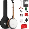 Vangoa 5-String 38 Inch Resonator Banjo Kit, Brown - VBJ-40