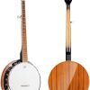 Vangoa 5-String 38 Inch Resonator Banjo Kit, Brown - VBJ-40