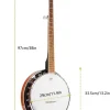 Vangoa 5-String 38 Inch Resonator Banjo Kit, Brown - VBJ-40