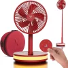 VENTY Portable Wireless Battery Operated Fan With LED Lighting, Carry Case And Remote Control
