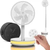 VENTY Portable Wireless Battery Operated Fan With LED Lighting, Carry Case And Remote Control