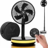 VENTY Portable Wireless Battery Operated Fan With LED Lighting, Carry Case And Remote Control