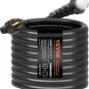 VEVOR 50 Amp Generator Cord And Power Inlet Box Kit, 50-Foot, NEMA 14-50P/SS2-50R, 6/3+8/1 AWG