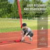 VEVOR Barricade Backstop Net, 12x9 ft Ball Sports Barrier Netting With Carry Bag - SSPDYBQ004