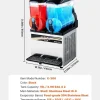 VEVOR Commercial Slushy Machine, 15Lx2 Double Tank, 120 Cups, Stainless Steel