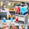 VEVOR Commercial Slushy Machine, 15Lx2 Double Tank, 120 Cups, Stainless Steel