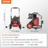 VEVOR Drain Cleaner Machine 100FT x 1/2 Inch, 550W, Red + Black - Drain Cleaner Machine 100 FT x 1/2 Inch