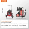 VEVOR Drain Cleaner Machine 100FT x 1/2 Inch, 550W, Red + Black - Drain Cleaner Machine 100 FT x 1/2 Inch