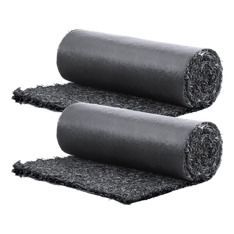VEVOR Rubber Mulch Mat, 2 Rolls, 96 x 22 inch, Black - HJ6002