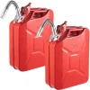 VEVOR Steel Jerry Fuel Can 5.3 Gallon/20 L, 2 Count, Red - 2X20LRED